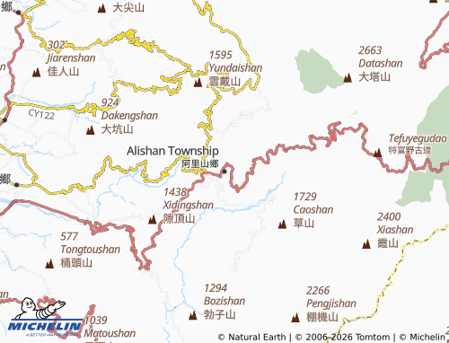 Mappa MICHELIN Alishan - ViaMichelin