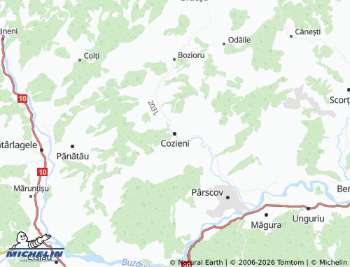 MICHELIN Cozieni map - ViaMichelin