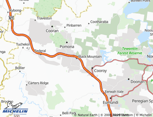 MICHELIN Black Mountain map - ViaMichelin