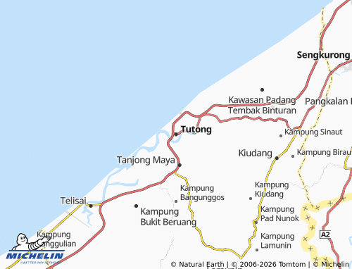 Mappa MICHELIN Tutong - ViaMichelin