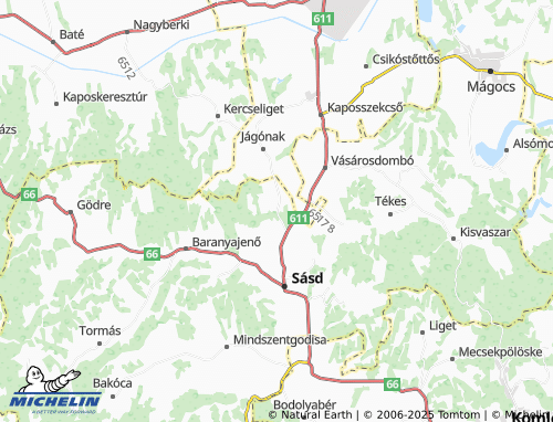 MICHELIN-Landkarte Meződ - ViaMichelin