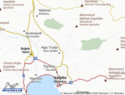 MICHELIN Poullakida map - ViaMichelin