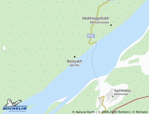 MICHELIN-Landkarte Bestyakh - ViaMichelin