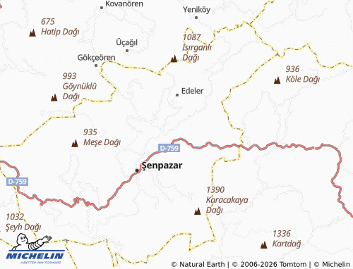 MICHELIN Korucak map - ViaMichelin
