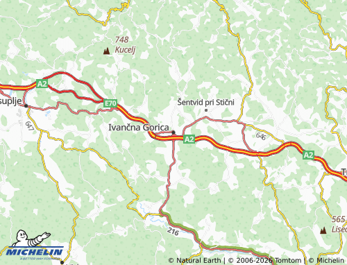 Mapa MICHELIN Ivančna Gorica - ViaMichelin