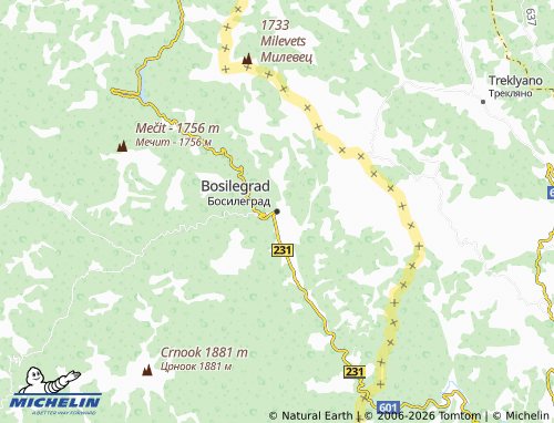 Mapa MICHELIN Bosilegrad - ViaMichelin