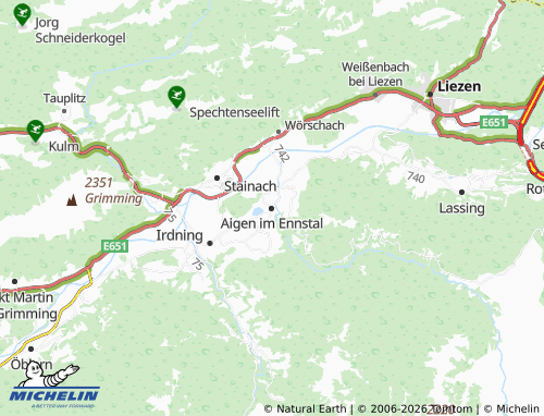 MICHELIN Aigen im Ennstal map - ViaMichelin