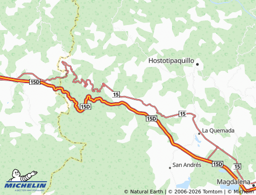 Carte MICHELIN La Venta de Mochitiltic - ViaMichelin