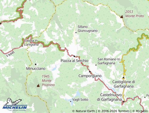 Mapa MICHELIN Piazza al Serchio - ViaMichelin
