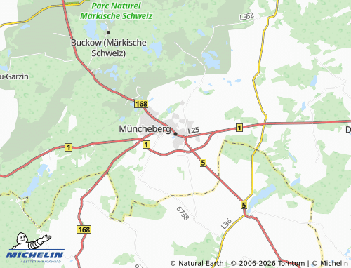 Kaart MICHELIN Müncheberg - ViaMichelin