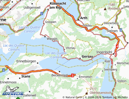 Mapa MICHELIN Vitznau - ViaMichelin