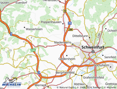 Mappa MICHELIN Euerbach - ViaMichelin