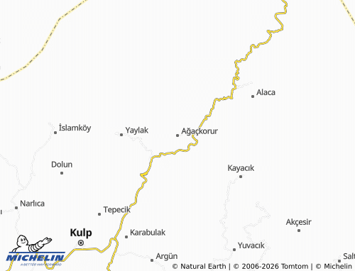 MICHELIN Ağaçkorur map - ViaMichelin