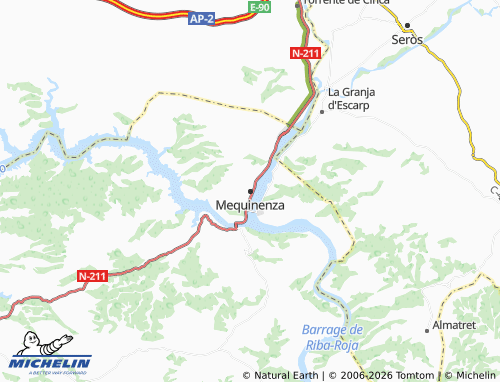 MICHELIN Mequinenza map - ViaMichelin