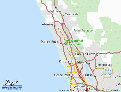 Kaart MICHELIN Mindarie - ViaMichelin