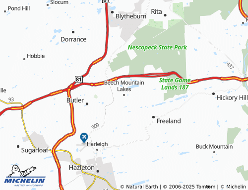 Carte MICHELIN Beech Mountain Lakes - ViaMichelin