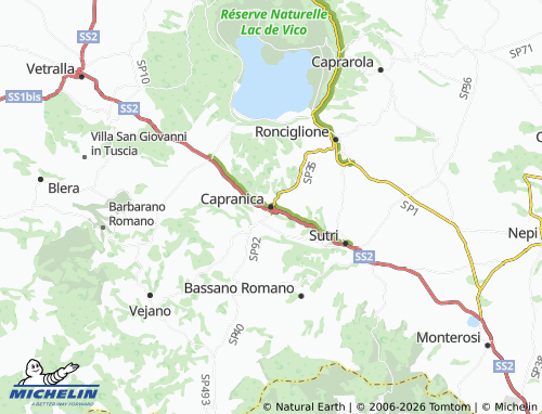 Mapa MICHELIN Capranica - ViaMichelin