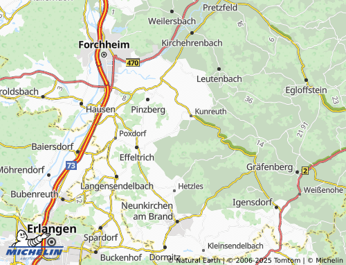 MICHELIN Gaiganz map - ViaMichelin