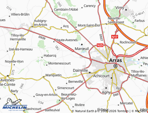 MICHELIN Duisans map - ViaMichelin