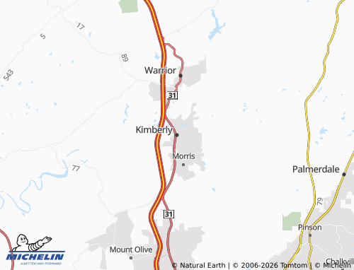 Mappa MICHELIN Kimberly - ViaMichelin