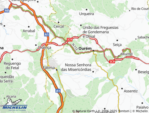 MICHELIN Atouguia map - ViaMichelin