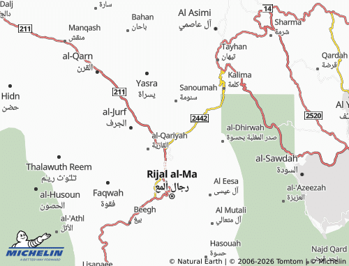 MICHELIN-Landkarte Jaza'at al-'Aws - ViaMichelin