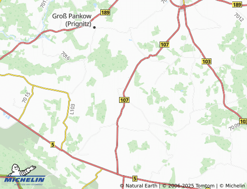 Mappa MICHELIN Tüchen - ViaMichelin