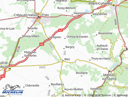 MICHELIN Bargny map - ViaMichelin
