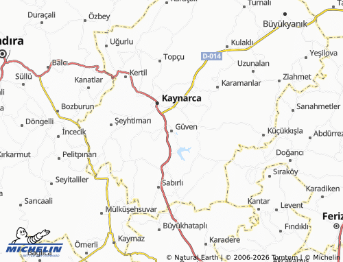 MICHELIN Güven map - ViaMichelin