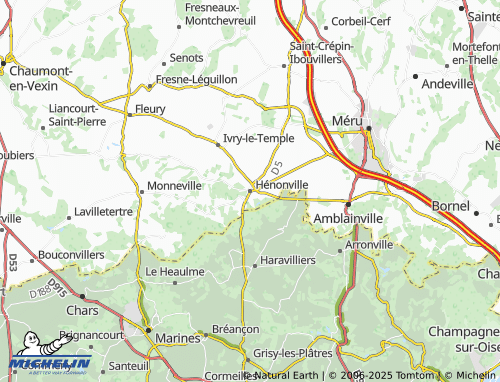 MICHELIN Hénonville map - ViaMichelin
