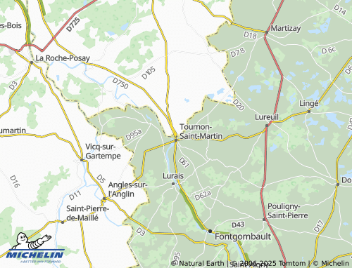 MICHELIN Tournon-Saint-Pierre map - ViaMichelin
