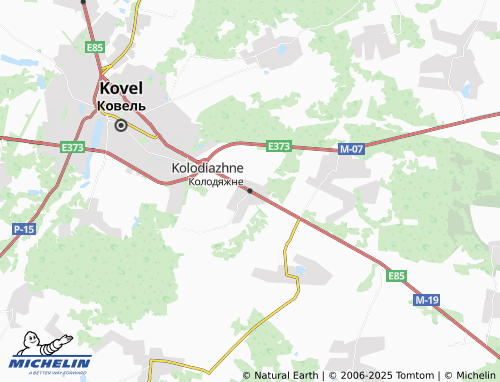 MICHELIN Kolodiazhne map - ViaMichelin