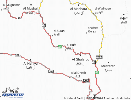 MICHELIN-Landkarte al-Hufa - ViaMichelin