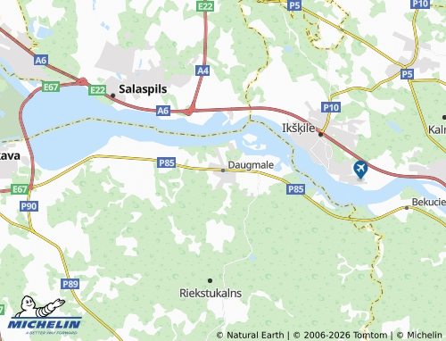 Mapa MICHELIN Daugmales pagasts - ViaMichelin