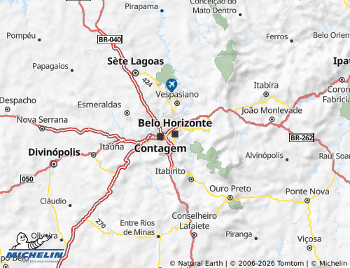 MICHELIN Minas Gerais map - ViaMichelin