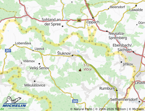Mapa MICHELIN Šluknov - ViaMichelin