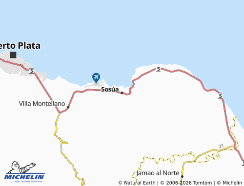 MICHELIN Sosúa map - ViaMichelin