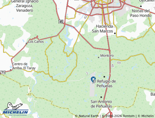 MICHELIN-Landkarte Cuauhtémoc, Las Palomas - ViaMichelin
