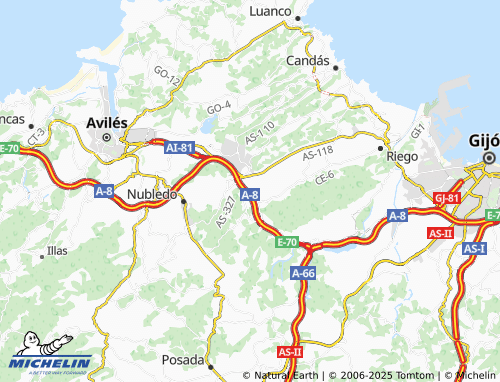 Carte MICHELIN Orilla del Río - ViaMichelin
