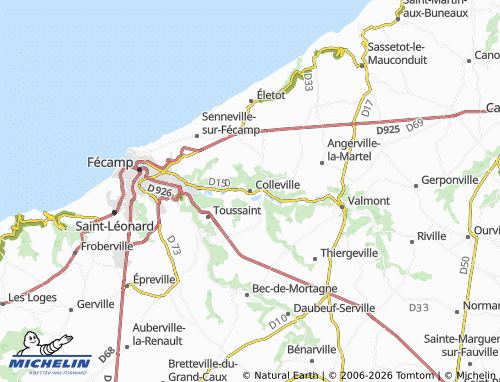 MICHELIN Colleville map - ViaMichelin