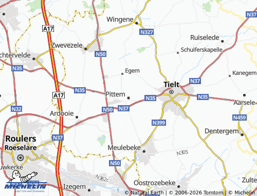 Mappa MICHELIN Pittem - ViaMichelin