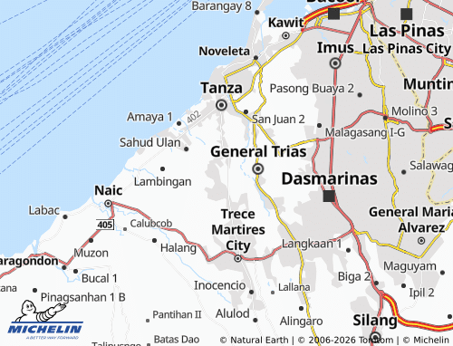 MICHELIN Punta 1 map - ViaMichelin
