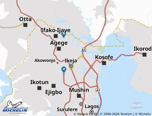 MICHELIN Adekunle map - ViaMichelin