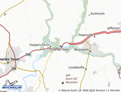 Mappa MICHELIN Sandy Hook - ViaMichelin