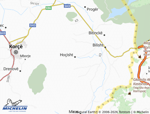 Mappa MICHELIN Hoçisht - ViaMichelin