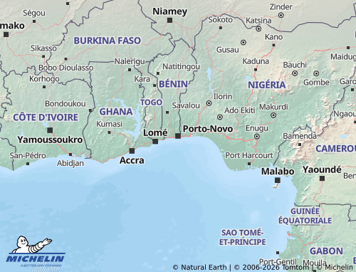 Carte MICHELIN Bénin - ViaMichelin