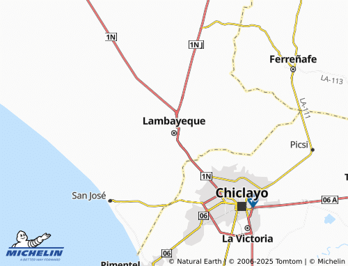 MICHELIN Lambayeque map - ViaMichelin