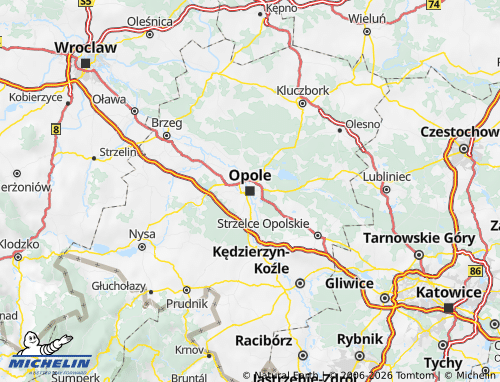 Carte MICHELIN Opole - ViaMichelin