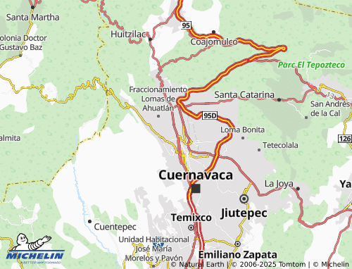 MICHELIN Privada San Jerónimo map - ViaMichelin