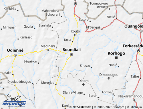 MICHELIN-Landkarte Boundiali - ViaMichelin